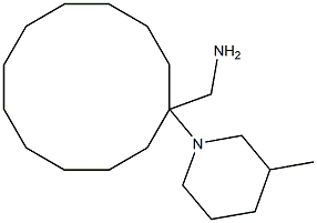 [1-(3-methylpiperidin-1-yl)cyclododecyl]methanamine Struktur