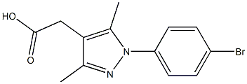 [1-(4-bromophenyl)-3,5-dimethyl-1H-pyrazol-4-yl]acetic acid Struktur