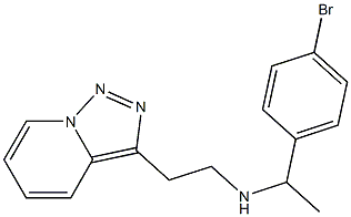 [1-(4-bromophenyl)ethyl](2-{[1,2,4]triazolo[3,4-a]pyridin-3-yl}ethyl)amine Struktur