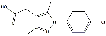 [1-(4-chlorophenyl)-3,5-dimethyl-1H-pyrazol-4-yl]acetic acid Struktur