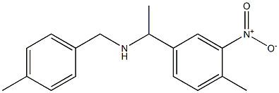 [1-(4-methyl-3-nitrophenyl)ethyl][(4-methylphenyl)methyl]amine Struktur