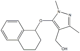 [1,3-dimethyl-5-(1,2,3,4-tetrahydronaphthalen-1-yloxy)-1H-pyrazol-4-yl]methanol Struktur