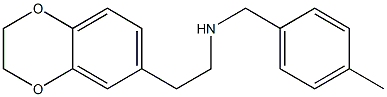 [2-(2,3-dihydro-1,4-benzodioxin-6-yl)ethyl][(4-methylphenyl)methyl]amine Struktur