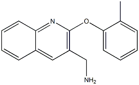 [2-(2-methylphenoxy)quinolin-3-yl]methanamine Struktur