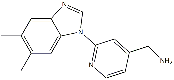 [2-(5,6-dimethyl-1H-1,3-benzodiazol-1-yl)pyridin-4-yl]methanamine Struktur