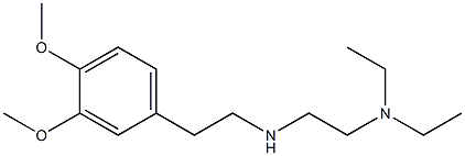 [2-(diethylamino)ethyl][2-(3,4-dimethoxyphenyl)ethyl]amine Struktur