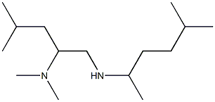 [2-(dimethylamino)-4-methylpentyl](5-methylhexan-2-yl)amine Struktur