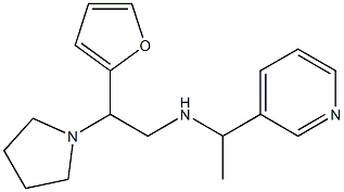 [2-(furan-2-yl)-2-(pyrrolidin-1-yl)ethyl][1-(pyridin-3-yl)ethyl]amine Struktur