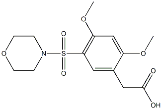 [2,4-dimethoxy-5-(morpholin-4-ylsulfonyl)phenyl]acetic acid Struktur