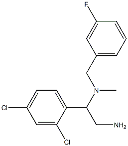 [2-amino-1-(2,4-dichlorophenyl)ethyl][(3-fluorophenyl)methyl]methylamine Struktur