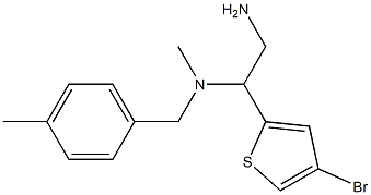 [2-amino-1-(4-bromothiophen-2-yl)ethyl](methyl)[(4-methylphenyl)methyl]amine Struktur