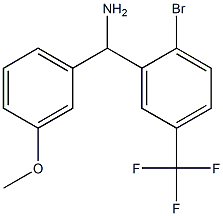 [2-bromo-5-(trifluoromethyl)phenyl](3-methoxyphenyl)methanamine Struktur