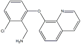 [2-chloro-6-(quinolin-8-yloxy)phenyl]methanamine Struktur