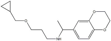 [3-(cyclopropylmethoxy)propyl][1-(2,3-dihydro-1,4-benzodioxin-6-yl)ethyl]amine Struktur