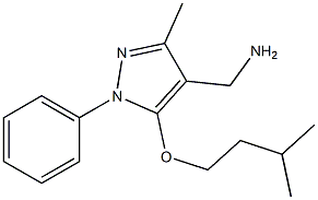 [3-methyl-5-(3-methylbutoxy)-1-phenyl-1H-pyrazol-4-yl]methanamine Struktur