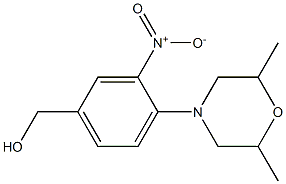 [4-(2,6-dimethylmorpholin-4-yl)-3-nitrophenyl]methanol Struktur