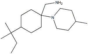 [4-(2-methylbutan-2-yl)-1-(4-methylpiperidin-1-yl)cyclohexyl]methanamine Struktur