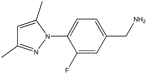 [4-(3,5-dimethyl-1H-pyrazol-1-yl)-3-fluorophenyl]methanamine Struktur