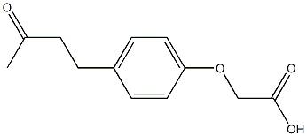 [4-(3-oxobutyl)phenoxy]acetic acid Struktur