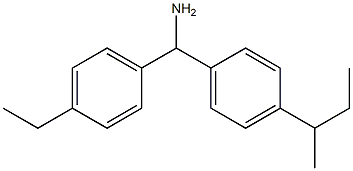 [4-(butan-2-yl)phenyl](4-ethylphenyl)methanamine Struktur