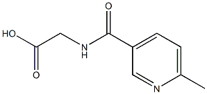 {[(6-methylpyridin-3-yl)carbonyl]amino}acetic acid Struktur