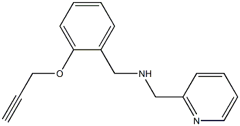 {[2-(prop-2-yn-1-yloxy)phenyl]methyl}(pyridin-2-ylmethyl)amine Struktur