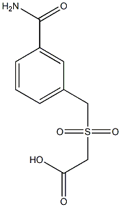 {[3-(aminocarbonyl)benzyl]sulfonyl}acetic acid Struktur