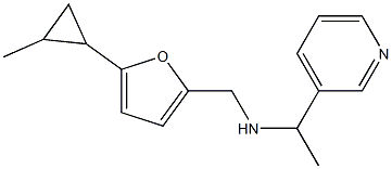 {[5-(2-methylcyclopropyl)furan-2-yl]methyl}[1-(pyridin-3-yl)ethyl]amine Struktur