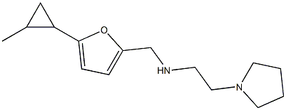 {[5-(2-methylcyclopropyl)furan-2-yl]methyl}[2-(pyrrolidin-1-yl)ethyl]amine Struktur