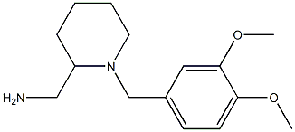 {1-[(3,4-dimethoxyphenyl)methyl]piperidin-2-yl}methanamine Struktur