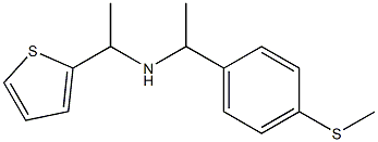 {1-[4-(methylsulfanyl)phenyl]ethyl}[1-(thiophen-2-yl)ethyl]amine Struktur