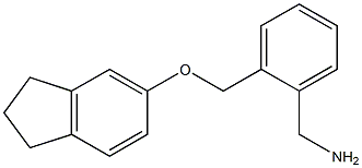 {2-[(2,3-dihydro-1H-inden-5-yloxy)methyl]phenyl}methanamine Struktur