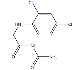 {2-[(2,4-dichlorophenyl)amino]propanoyl}urea Struktur