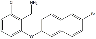 {2-[(6-bromonaphthalen-2-yl)oxy]-6-chlorophenyl}methanamine Struktur