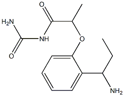 {2-[2-(1-aminopropyl)phenoxy]propanoyl}urea Struktur