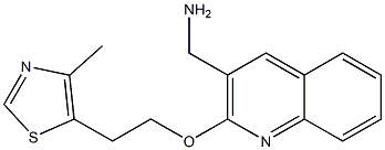 {2-[2-(4-methyl-1,3-thiazol-5-yl)ethoxy]quinolin-3-yl}methanamine Struktur