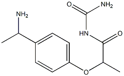 {2-[4-(1-aminoethyl)phenoxy]propanoyl}urea Struktur