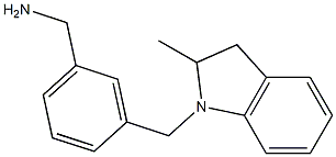 {3-[(2-methyl-2,3-dihydro-1H-indol-1-yl)methyl]phenyl}methanamine Struktur