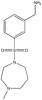 {3-[(4-methyl-1,4-diazepane-1-)sulfonyl]phenyl}methanamine Struktur