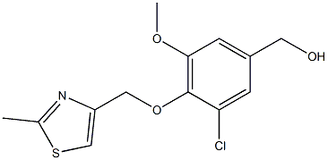 {3-chloro-5-methoxy-4-[(2-methyl-1,3-thiazol-4-yl)methoxy]phenyl}methanol Struktur