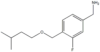 {3-fluoro-4-[(3-methylbutoxy)methyl]phenyl}methanamine Struktur