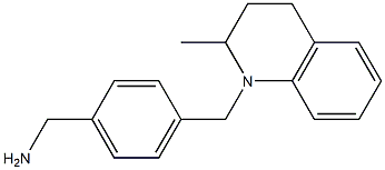 {4-[(2-methyl-1,2,3,4-tetrahydroquinolin-1-yl)methyl]phenyl}methanamine Struktur