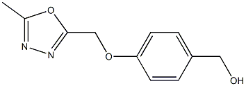 {4-[(5-methyl-1,3,4-oxadiazol-2-yl)methoxy]phenyl}methanol Struktur