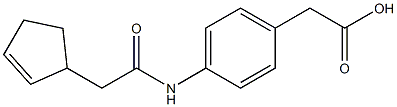 {4-[(cyclopent-2-en-1-ylacetyl)amino]phenyl}acetic acid Struktur