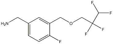 {4-fluoro-3-[(2,2,3,3-tetrafluoropropoxy)methyl]phenyl}methanamine Struktur