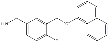 {4-fluoro-3-[(naphthalen-1-yloxy)methyl]phenyl}methanamine Struktur