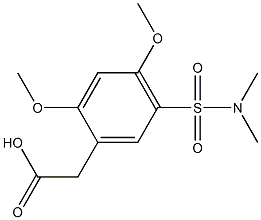 {5-[(dimethylamino)sulfonyl]-2,4-dimethoxyphenyl}acetic acid Struktur