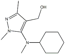 {5-[cyclohexyl(methyl)amino]-1,3-dimethyl-1H-pyrazol-4-yl}methanol Struktur