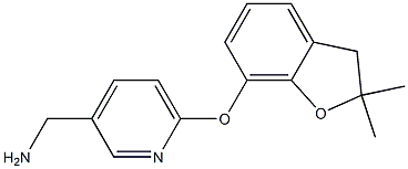 {6-[(2,2-dimethyl-2,3-dihydro-1-benzofuran-7-yl)oxy]pyridin-3-yl}methylamine Struktur