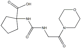 1-({[2-(morpholin-4-yl)-2-oxoethyl]carbamoyl}amino)cyclopentane-1-carboxylic acid Struktur